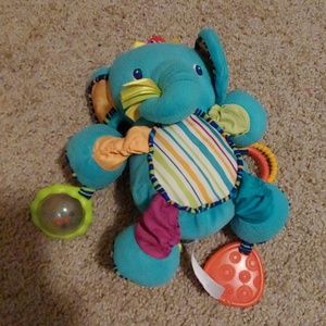 Elephant rattle with teething toy
